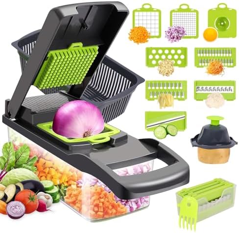 Zividodo 13 in 1 Vegetable Chopper With 8 Blades