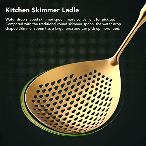 Cryfokt Gold Skimmer Ladle with Long Handle
