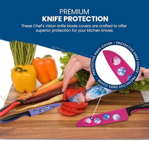 Chefs Vision Cosmos Knife Blade Covers - Durable Stylish Knife Guards