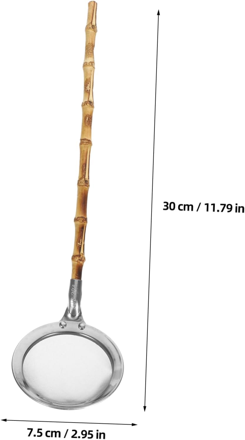 Mikinona 304 Stainless Steel Skimmer Colander with Handle 1
