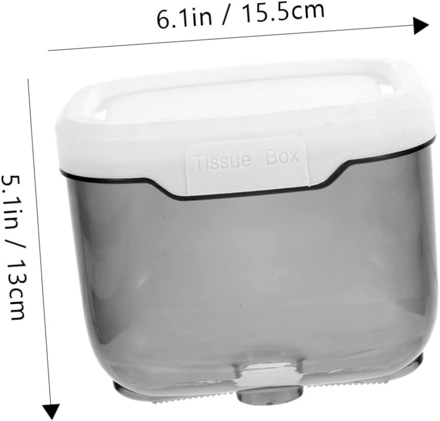 JECOMPRIS Toilet Paper Holder with Shelf Space-Saving Transparent Design