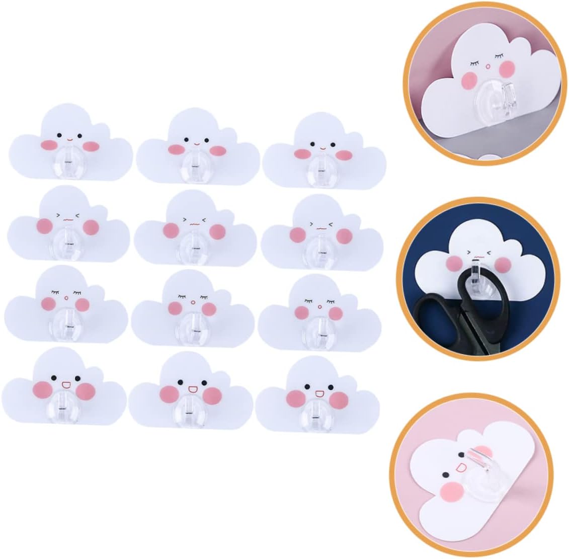 DECHOUS 12pcs Cloud Decor Hooks for Boys Girls Room