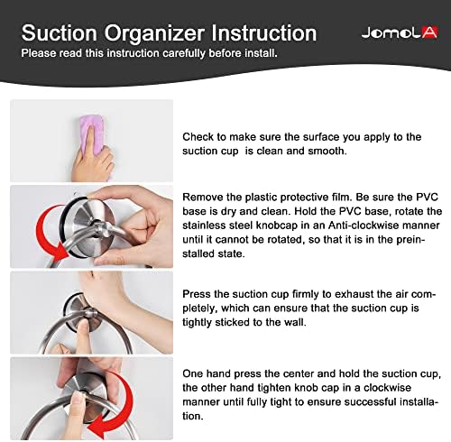 JOMOLA Suction Towel Ring Stainless Steel