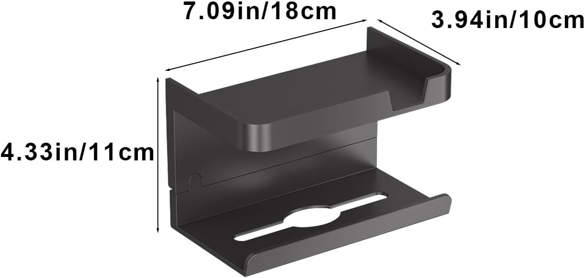 Wall Mounted Toilet Paper Holder with Shelf and Storage