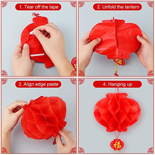 Mudder 20-Piece Chinese Japanese Paper Lantern Set