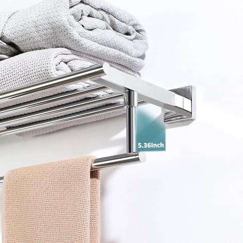 Alise 16 Inch Polished Chrome Towel Rack