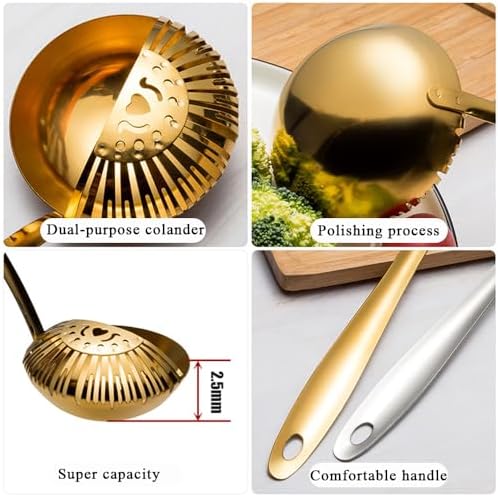 OULIGET 2 in 1 Soup Strainer Ladle Set