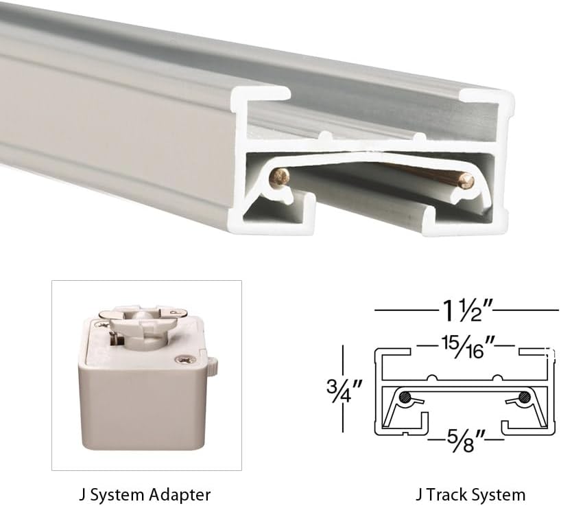 WAC Lighting 8FT J Track Single Circuit 120V White