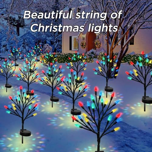 BeHiller Solar Strawberry Tree Lights 2PACK 40LED Outdoor Decor