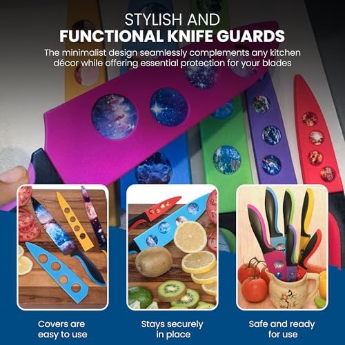 Chefs Vision Cosmos Knife Blade Covers - Durable Stylish Knife Guards