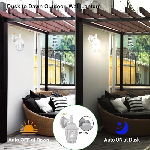 LIT-PaTH Dusk to Dawn Wall Lantern with E26 Base 1