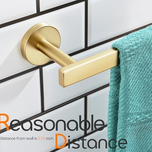 AONEON Hand Towel Ring Stainless Steel Brushed Gold Wall Mounted