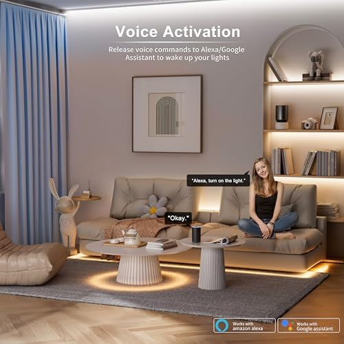 MIWISE CCT COB LED Strip Light 20ft Dimmable 2700K-6500K 1