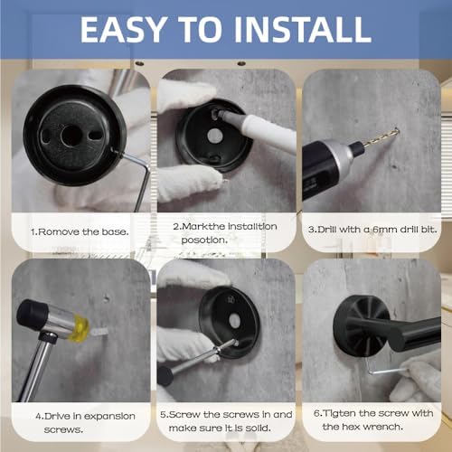7-Piece Brushed Black Bathroom Hardware Set