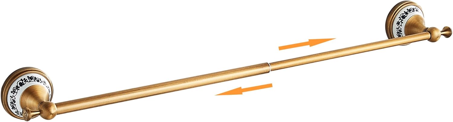 PEONYBATH Antique Bronze Towel Bar 155-275 Inch