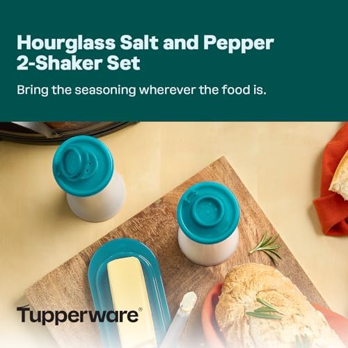 Tupperware Hourglass Salt Pepper Shaker Set 1