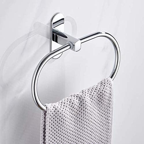 Ibluelover Oval Towel Ring No Drilling Wall Mount
