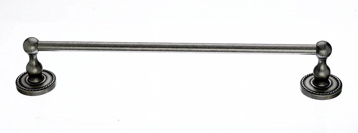 Top Knobs Bath Single Towel Rod Pewter Back Plate 1