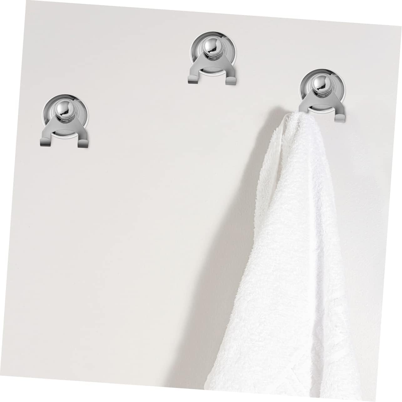 Parliky Stainless Steel Suction Cup Shower Hooks Bathroom Organizer