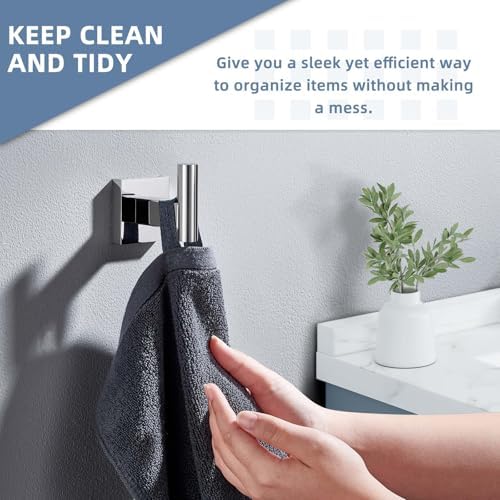 Suyar Modern Robe Hook with Chrome Finish