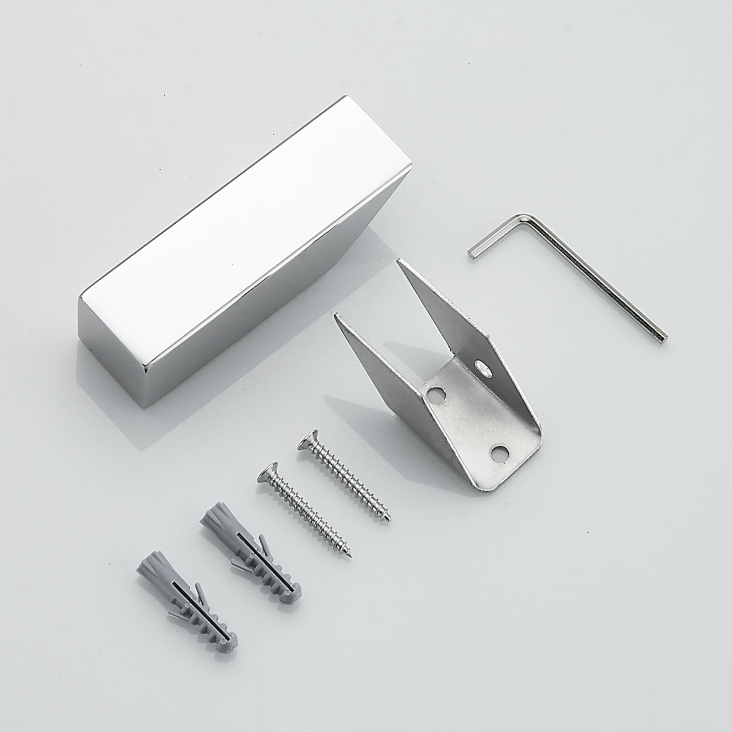 YJ YANJUN Chrome Towel Hook Set of 4 - Modern Bathroom Robe Hook