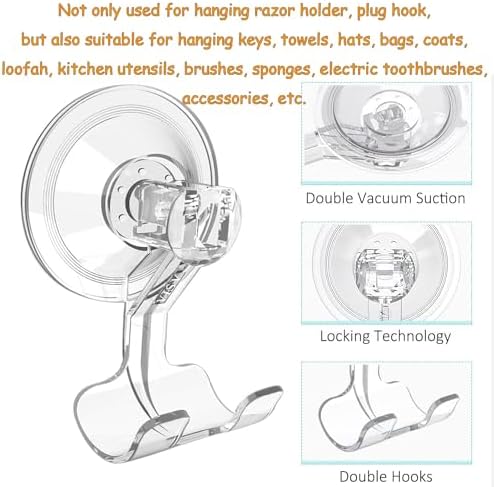 AKOAK 1 Pack Shaver Stand with Suction Cup Hook