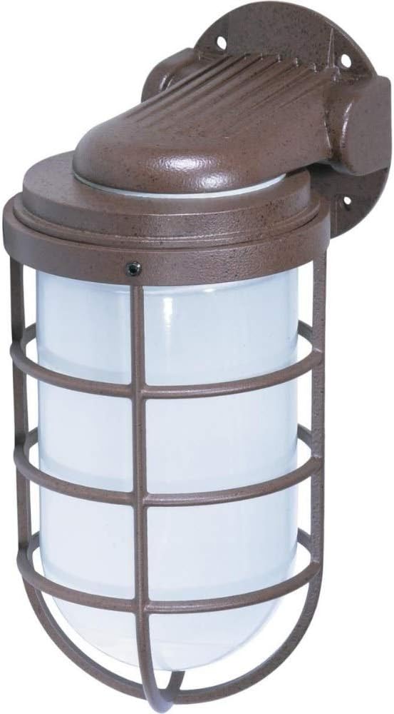 Nuvo Industrial Style Wall Light with Frosted Glass