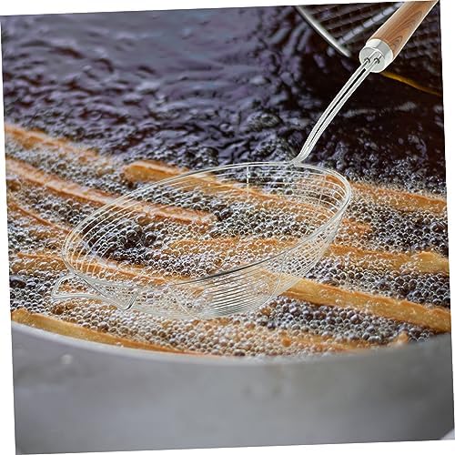 Cabilock 304 Stainless Steel Spider Skimmer Ladle with Wooden Handle