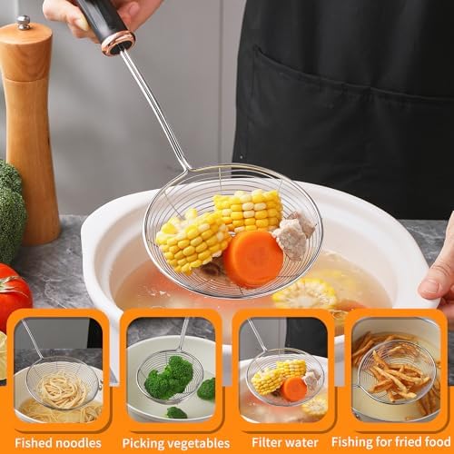 Cokshy Stainless Steel Spider Strainer Set of 3 Sizes