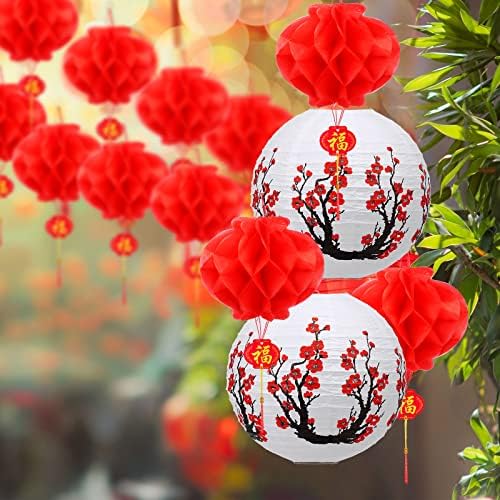 Mudder 20-Piece Chinese Japanese Paper Lantern Set
