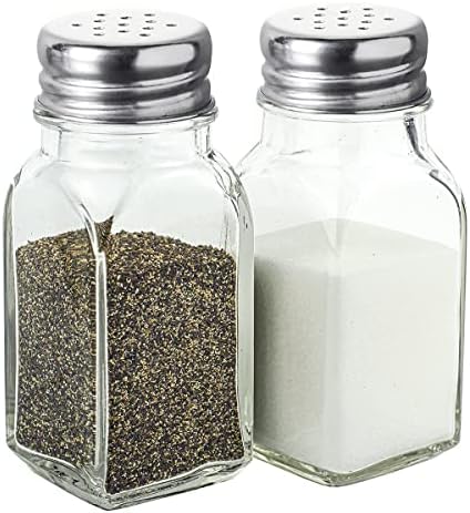 BNYD Salt Pepper Shakers Set Clear Glass