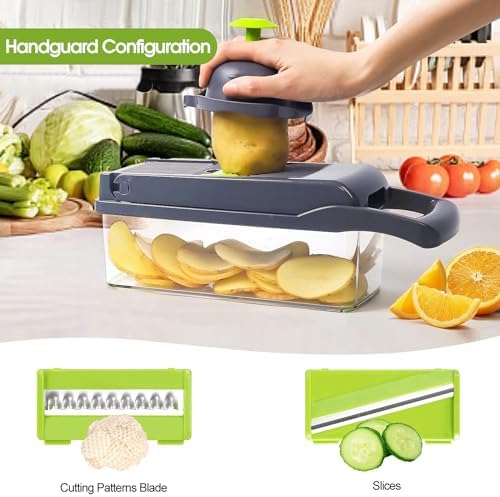 Zividodo 13 in 1 Vegetable Chopper With 8 Blades