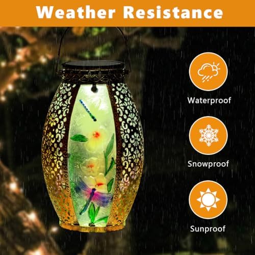VEWOGARDEN Dragonfly Solar Lanterns for Outdoor Use