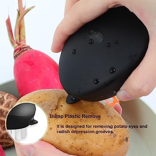 AISHUJIE 2 Pcs Vegetable Brush with Non-Slip Grip