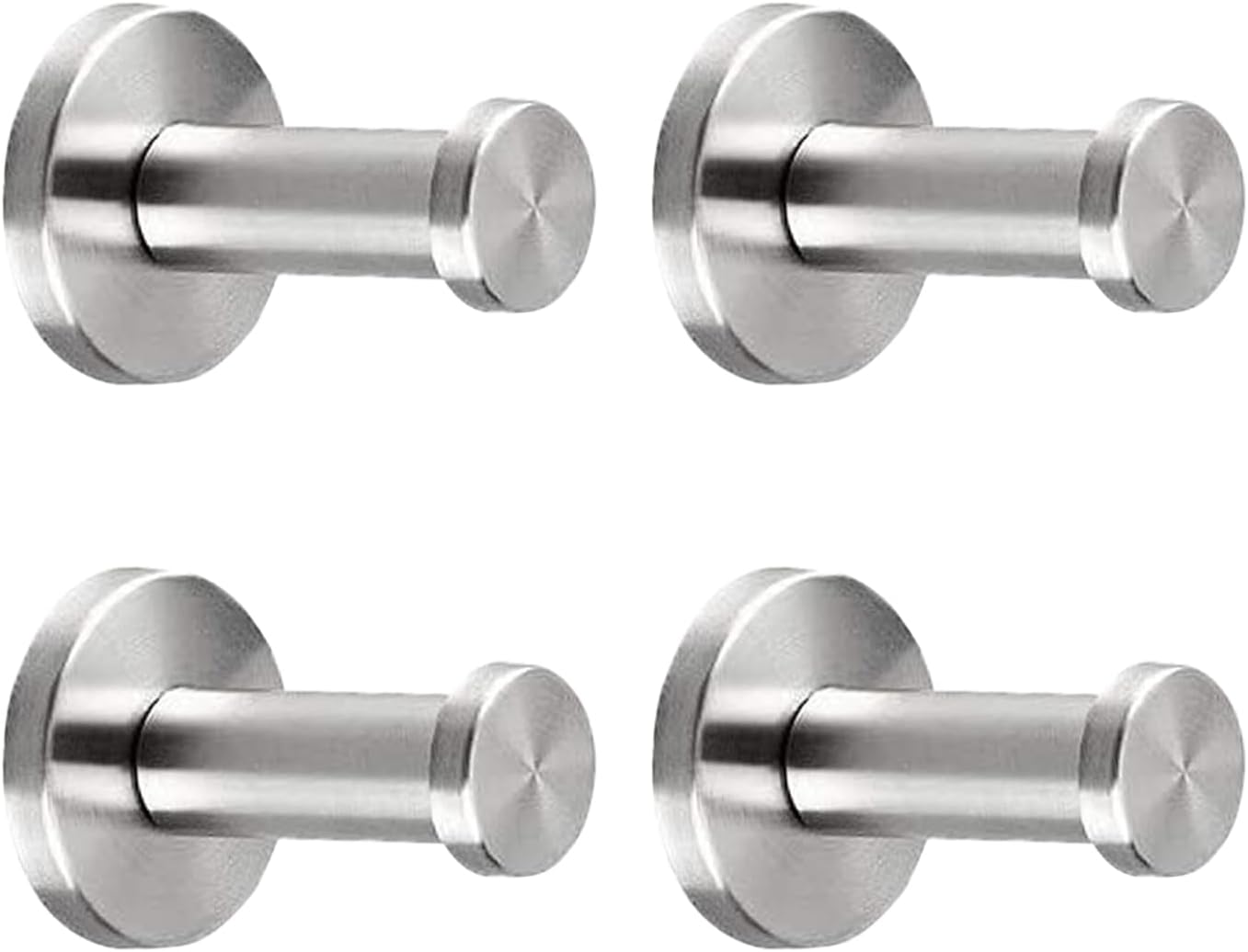 Vanloory 4 Pack Bathroom Towel Hooks with Brushed Finish