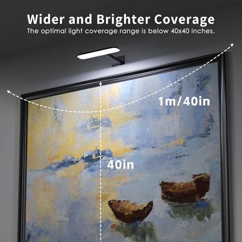 NARUNDREN 2 Pack Rechargeable Picture Lights for Wall with Remote Control