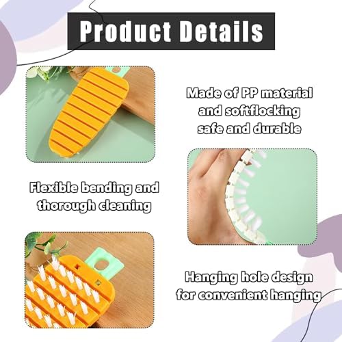 Qiifaiikooii Vegetable Brush 2 Pcs Bendable Cleaning Brush