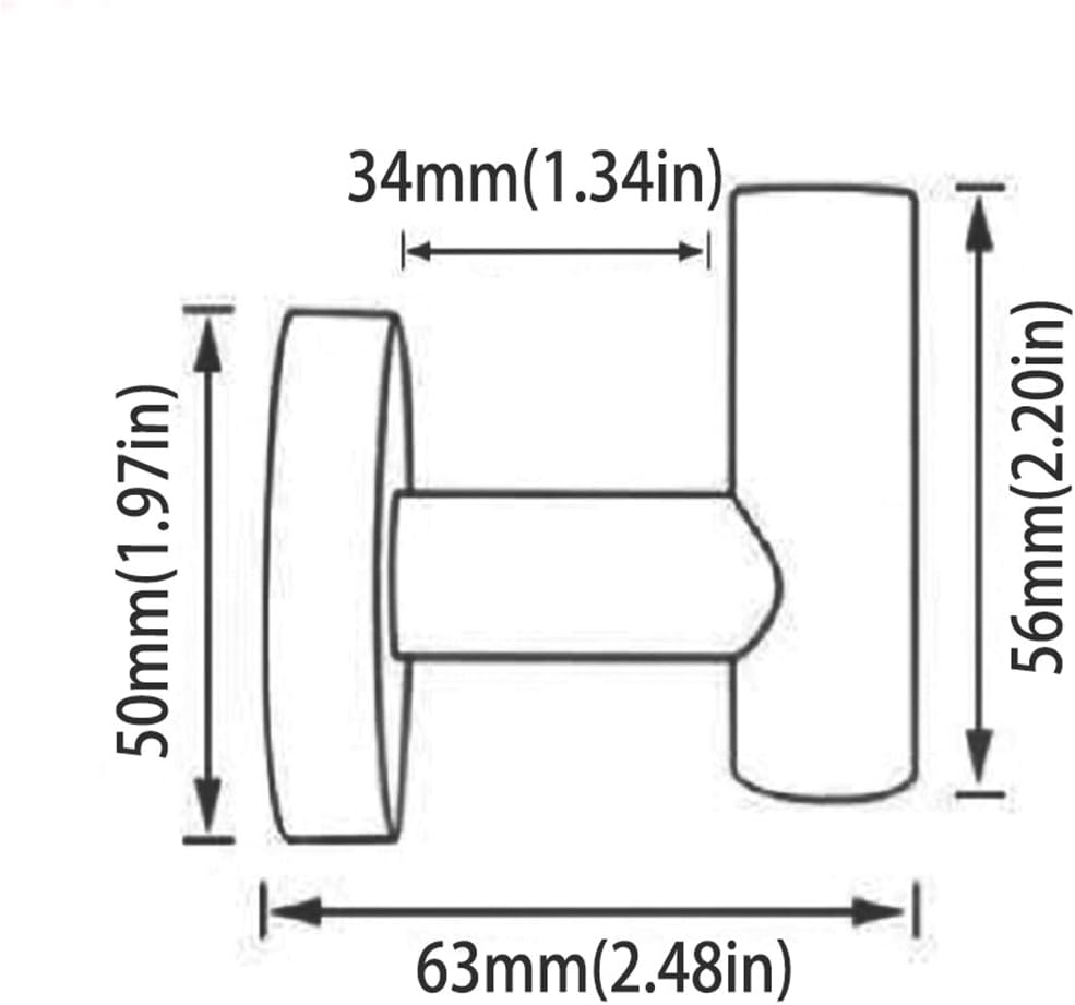 SEABEFORE White Towel Hooks 2 Count Stainless Steel