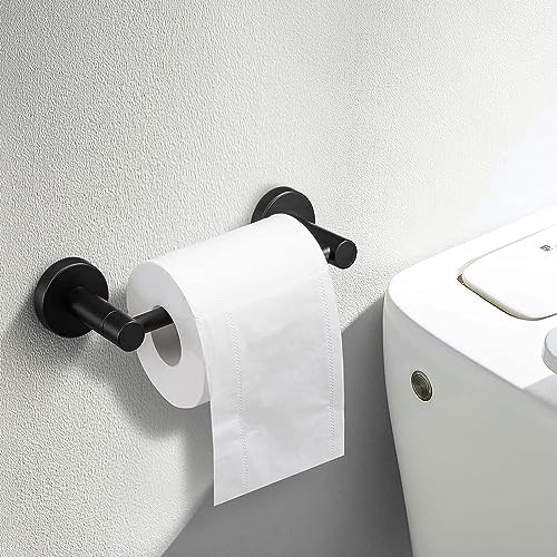 Matte Black Towel Ring and Paper Holder Set