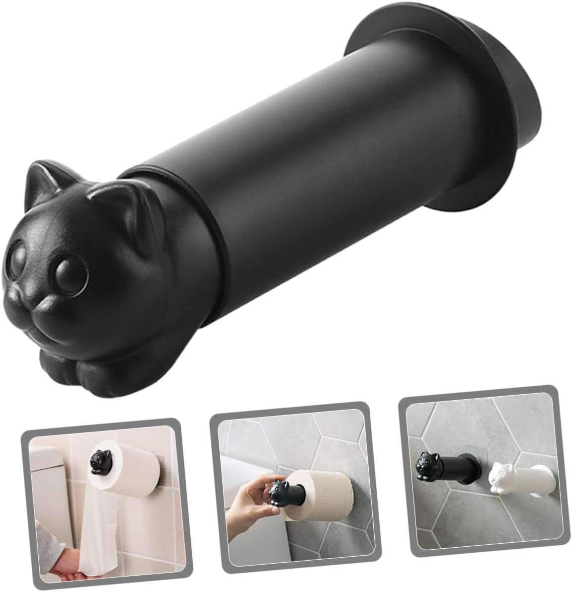 Balacoo Cute Cat Toilet Paper Holder Wall Mount