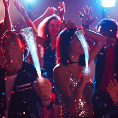 28 Pcs Fiber Optic Glow Wand Light Up Toy for Parties