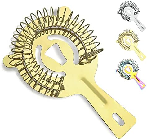 Evanda Cocktail Strainer with Gold Titanium Plating