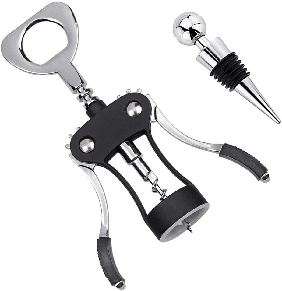 Foho Wing Corkscrew Wine Opener - Black