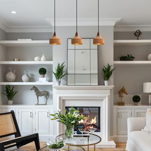 Kiven L Style 2-Wire Track Pendant Light with Brown Ceramic Globe