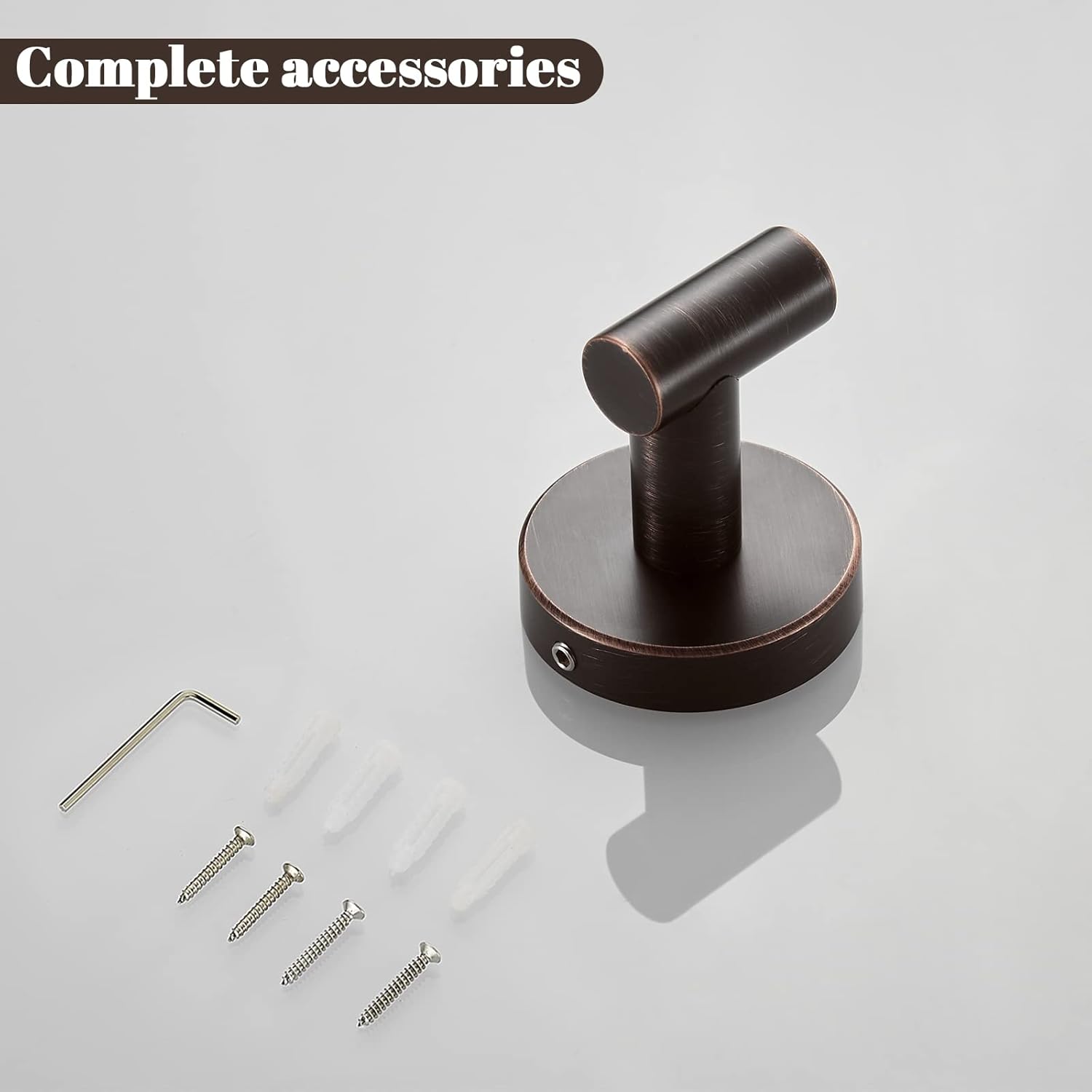 BigBig Home Bronze Towel Hooks 4 Pack Rustic Farmhouse Wall Mounted