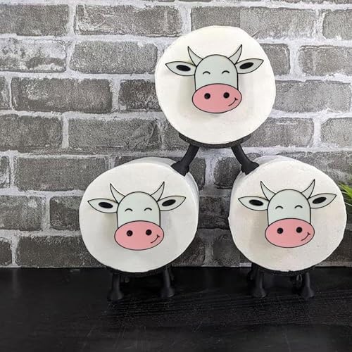 YAMSLAM Cow Toilet Paper Holder Free Standing Storage
