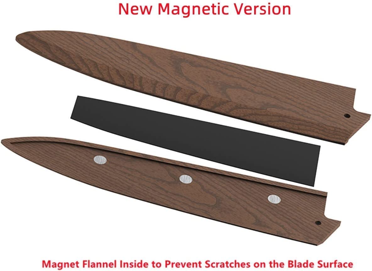 Aibote Black Walnut Wood Knife Sheath Magnetic Holder 106 Inch