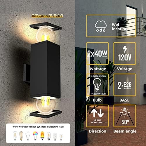 Modern Outdoor Wall Light - Aluminum Porch Sconce