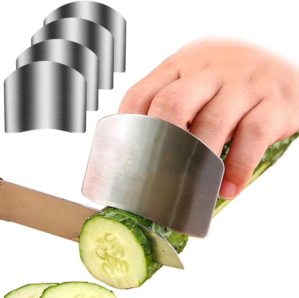 4Pcs Stainless Steel Finger Guards for Safe Cutting 1