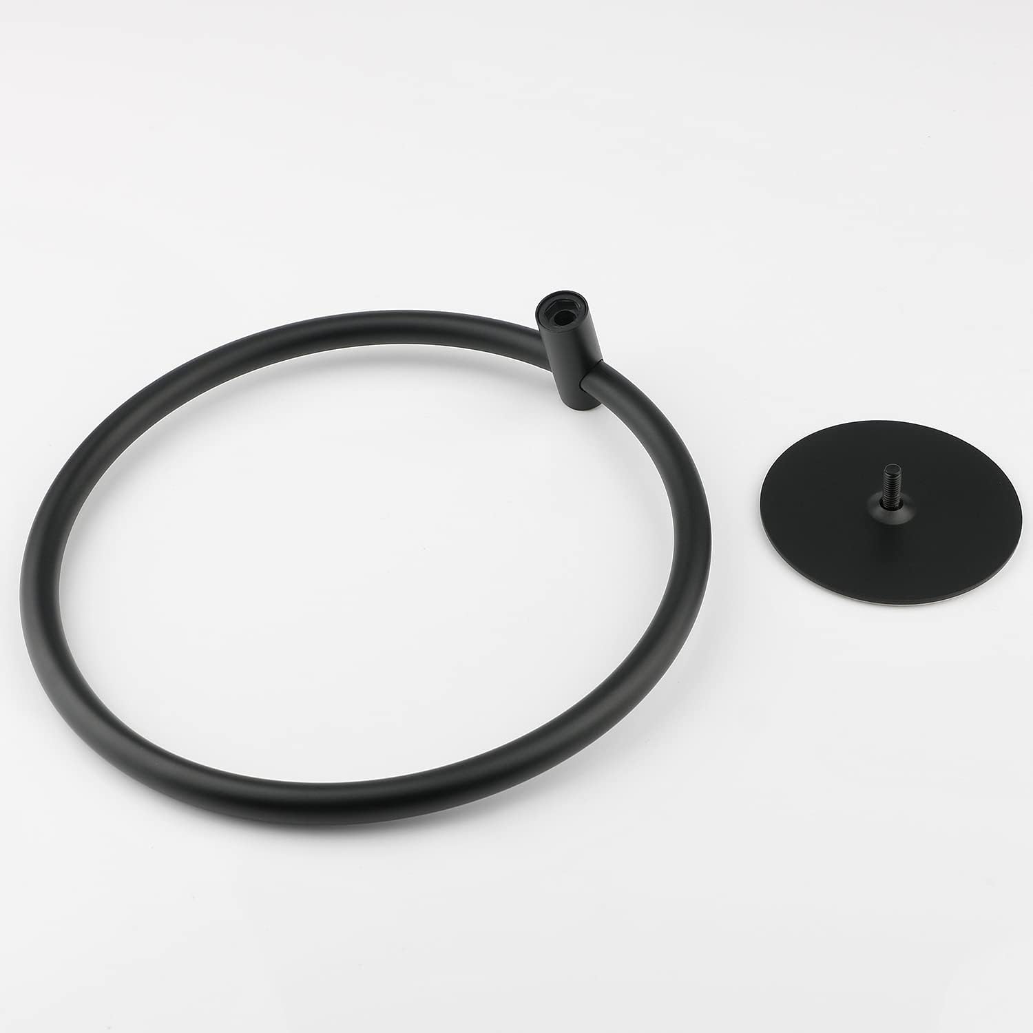 DIUDIU CAT Matte Black Towel Ring No Drilling